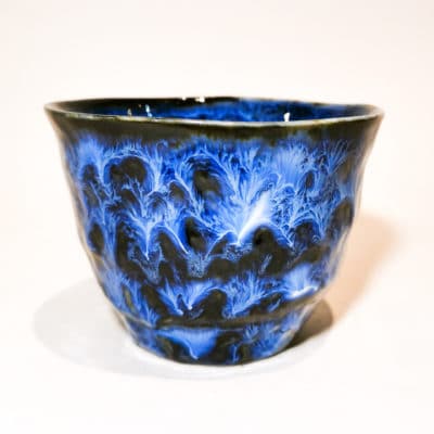 tasse emaillee bleue