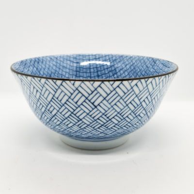 Bol donburi M motif vannerie face