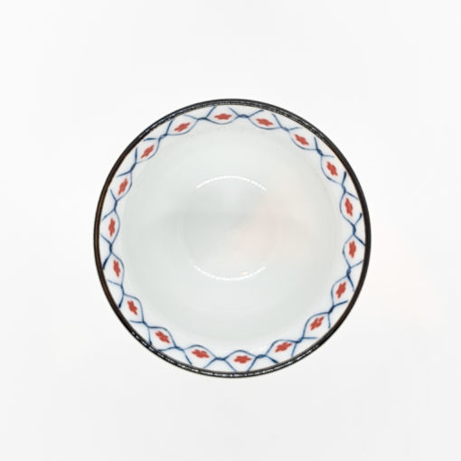 Tasse filets rouge dessus