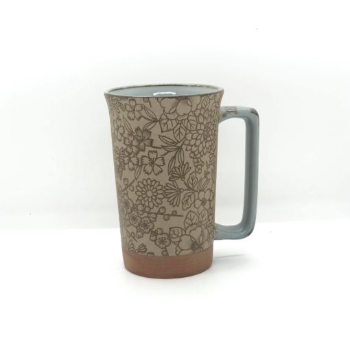 Mug jap gm fleurs beige
