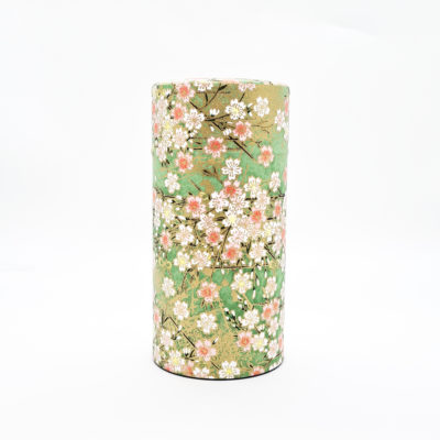 boite washi verte fleurs de prunier