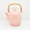 théière en porcelaine oeuf rose