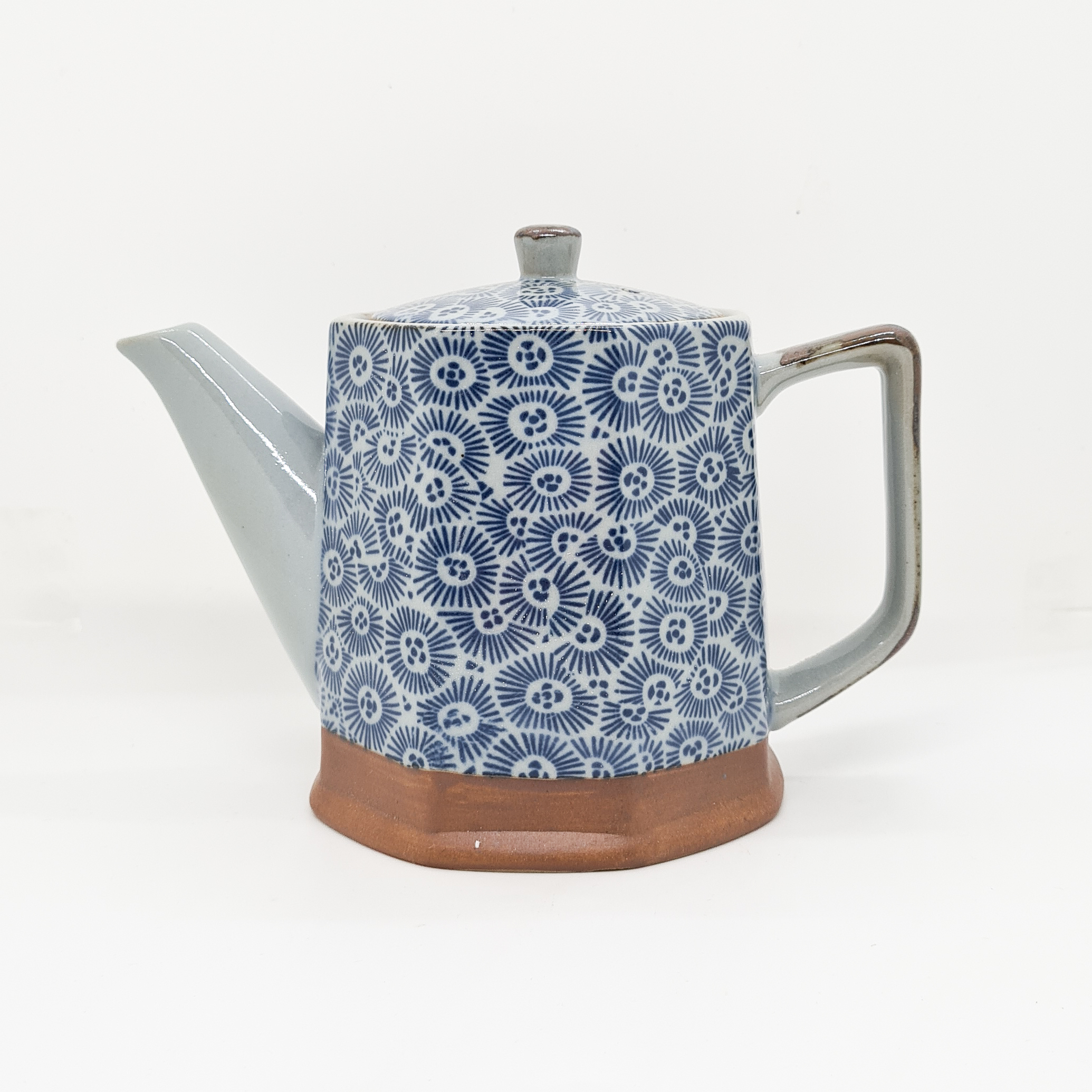 Théière en porcelaine japonaise bleue motif oursin (0.5L) - Thé