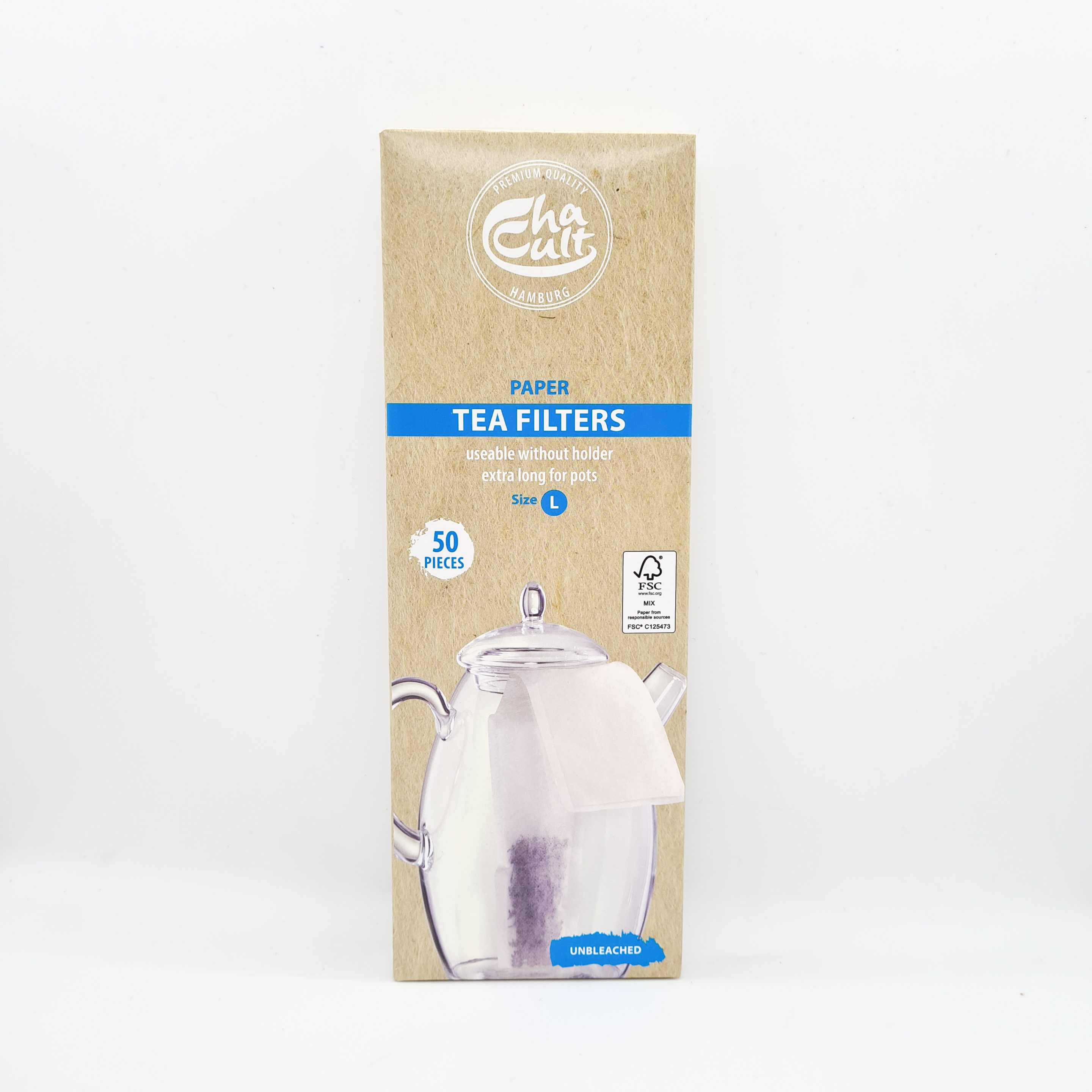 Finum 40 Filtres à Thé En Papier Taille L - Infusion Parfaite - Jetables Et Pratiques