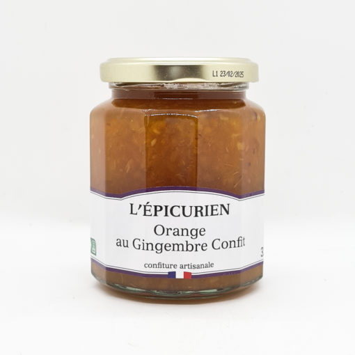 Confiture orange gingembre confit L'Epicurien Produite en France