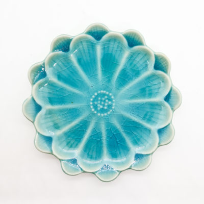coupelle céladon turquoise fleur de lotus