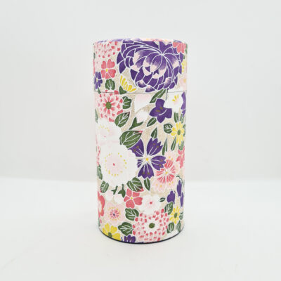 Boîte washi motif fleurs violettes