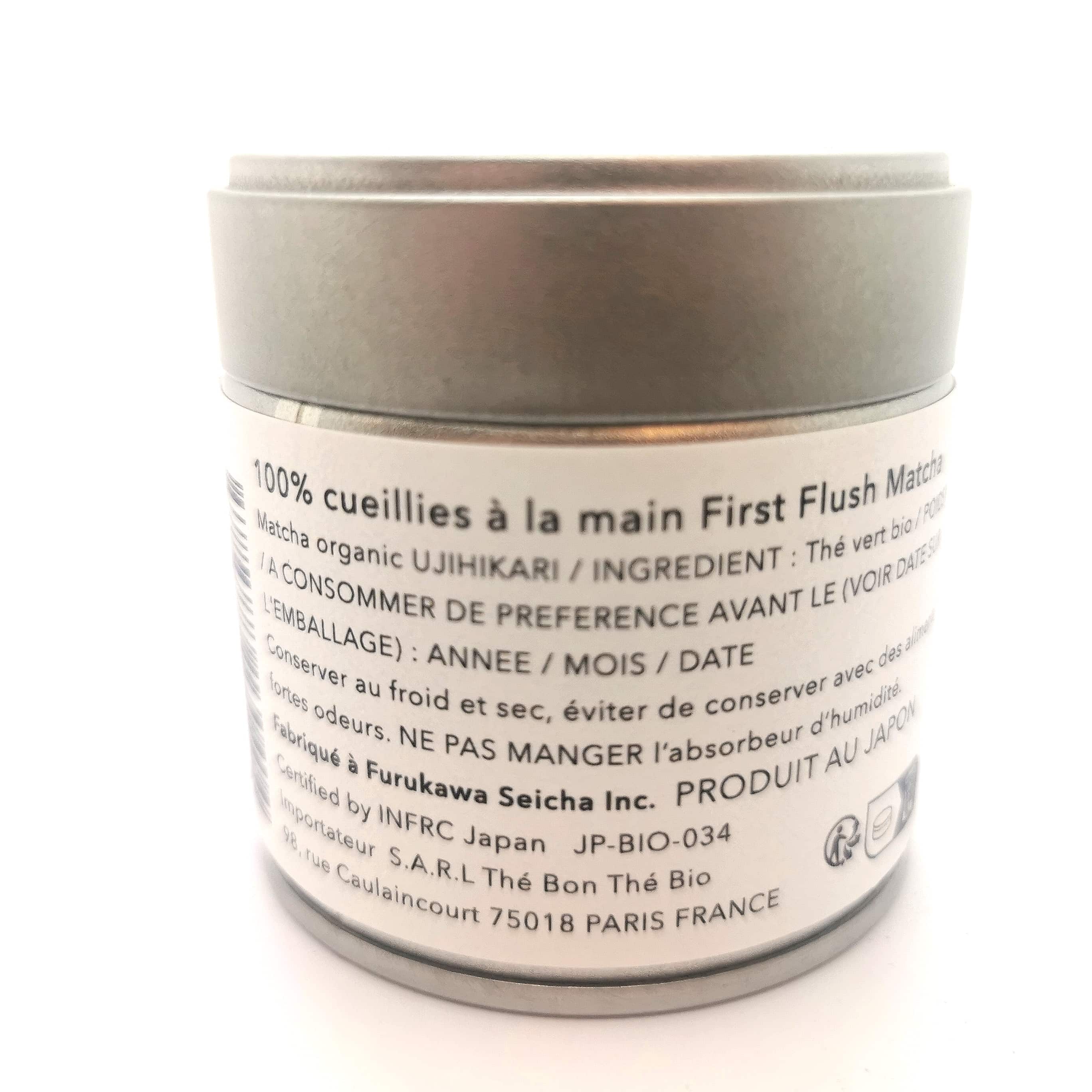 boîte matcha ujihikari bio - dos - ©Thé Bon Thé Bio