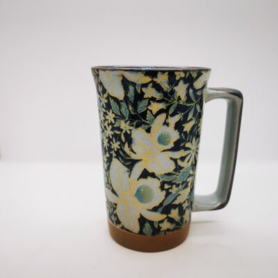 Grand mug japonais motif Fleurs Blanches