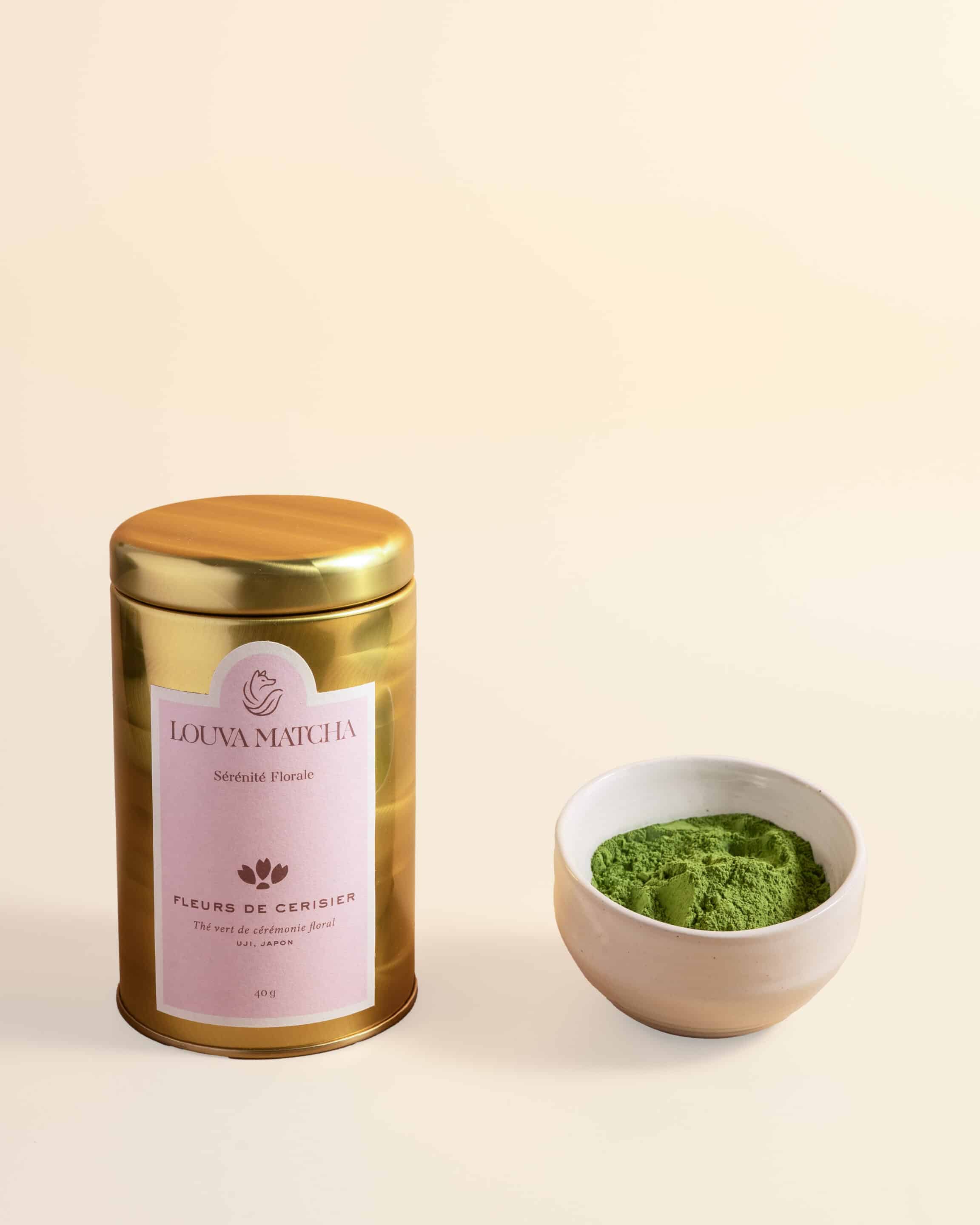 louva matcha fleur de ceriser - matcha sakura - boite de 40g