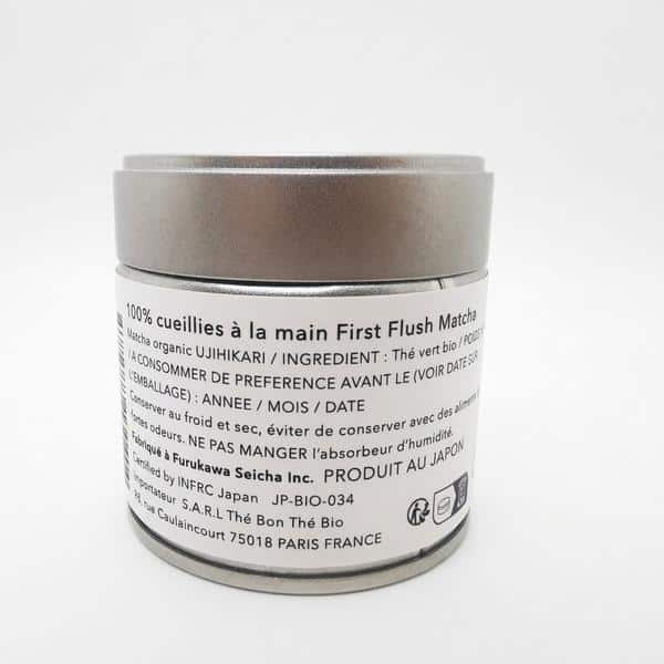 matcha ujihikari bio - verso -Thé Bon Thé Bio ©