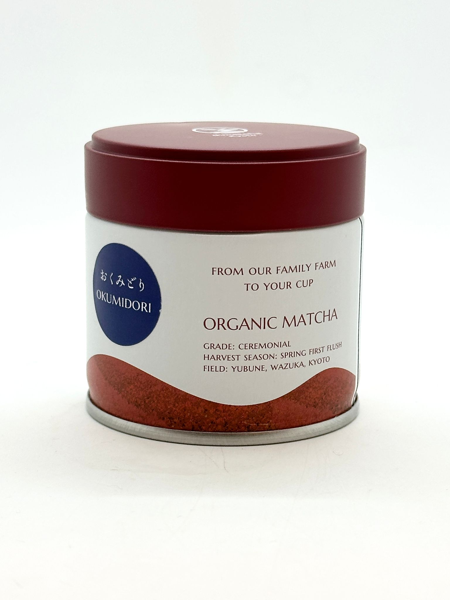 matcha okumidori bio - boite de 20g - verso